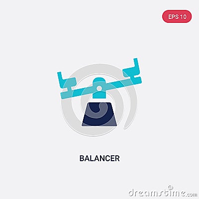Two color balancer vector icon from general concept. isolated blue balancer vector sign symbol can be use for web, mobile and logo Vector Illustration