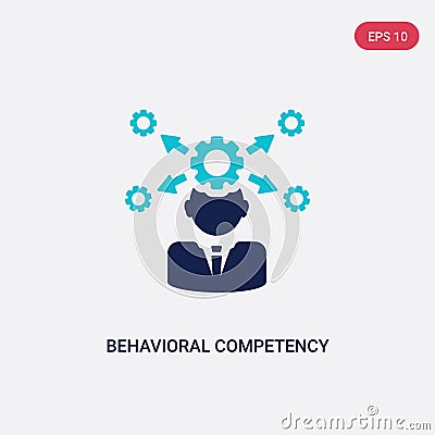 Two color behavioral competency vector icon from human resources concept. isolated blue behavioral competency vector sign symbol Vector Illustration