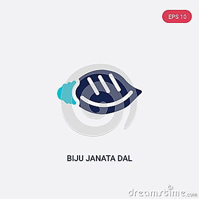 Two color biju janata dal vector icon from india concept. isolated blue biju janata dal vector sign symbol can be use for web, Vector Illustration