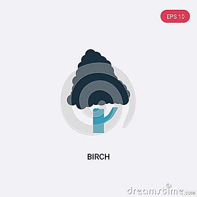 Two color birch vector icon from nature concept. isolated blue birch vector sign symbol can be use for web, mobile and logo. eps Vector Illustration