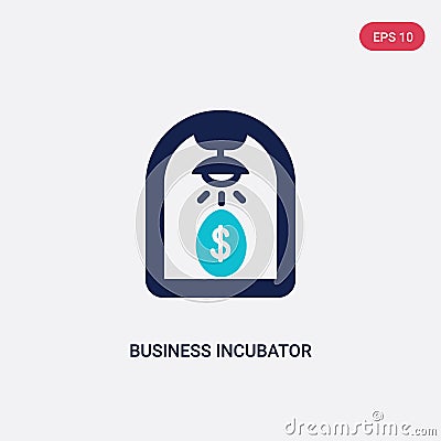 Two color business incubator vector icon from general-1 concept. isolated blue business incubator vector sign symbol can be use Vector Illustration