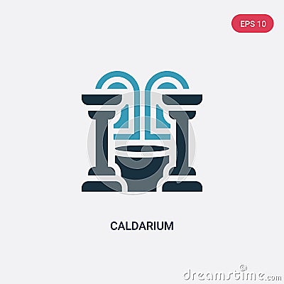 Two color caldarium vector icon from sauna concept. isolated blue caldarium vector sign symbol can be use for web, mobile and logo Vector Illustration