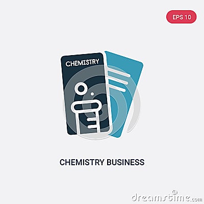 Two color chemistry business card vector icon from other concept. isolated blue chemistry business card vector sign symbol can be Vector Illustration