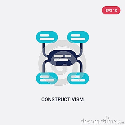 Two color constructivism vector icon from communications concept. isolated blue constructivism vector sign symbol can be use for Vector Illustration