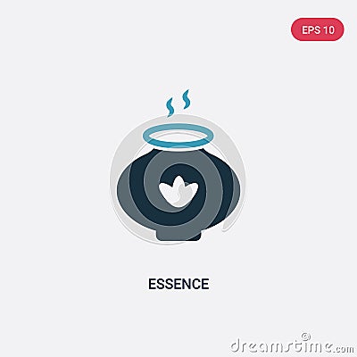 Two color essence vector icon from nature concept. isolated blue essence vector sign symbol can be use for web, mobile and logo. Vector Illustration