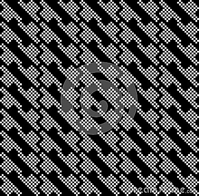 Two color Geomatric abstract repeat pattern computer generated image and wallpaper design Stock Photo