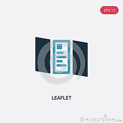 Two color leaflet vector icon from political concept. isolated blue leaflet vector sign symbol can be use for web, mobile and logo Vector Illustration