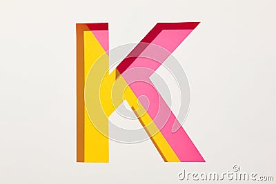 Two color letter T on white background Stock Photo