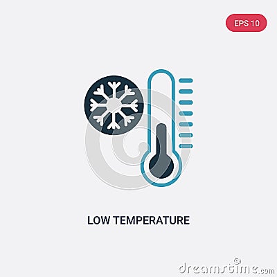 Two color low temperature vector icon from networking concept. isolated blue low temperature vector sign symbol can be use for web Vector Illustration