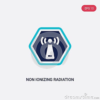 Two color non ionizing radiation vector icon from health and medical concept. isolated blue non ionizing radiation vector sign Vector Illustration