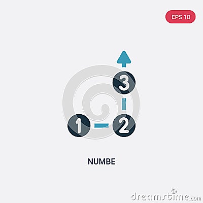 Two color numbe vector icon from infographics concept. isolated blue numbe vector sign symbol can be use for web, mobile and logo Vector Illustration