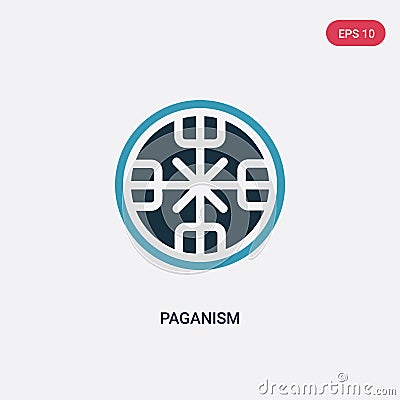 Two color paganism vector icon from religion concept. isolated blue paganism vector sign symbol can be use for web, mobile and Vector Illustration