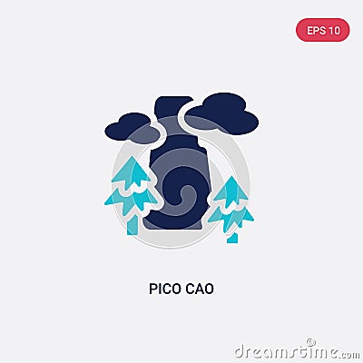 Two color pico cao vector icon from culture concept. isolated blue pico cao vector sign symbol can be use for web, mobile and logo Vector Illustration