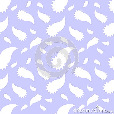 Two color stylish paisely seamless repeat pattern and vector image design Vector Illustration