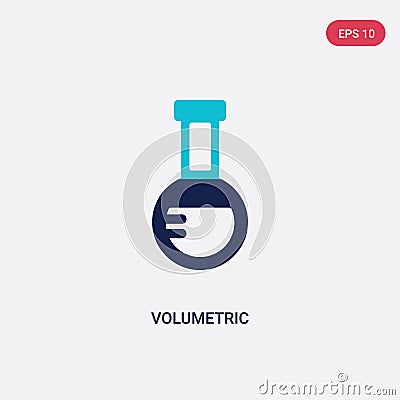 Two color volumetric vector icon from chemistry concept. isolated blue volumetric vector sign symbol can be use for web, mobile Vector Illustration