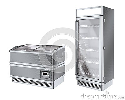 Two commercial refrigerator Stock Photo