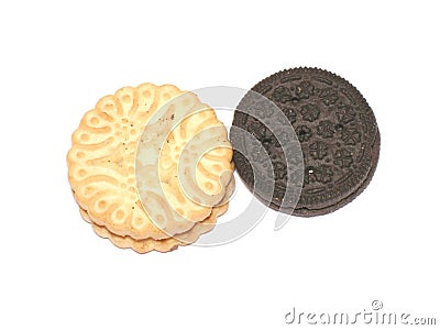 Two cookies Stock Photo