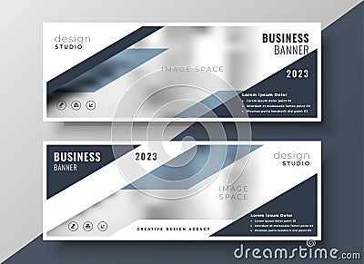 Two corporate professional business banners design Vector Illustration