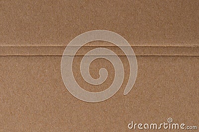 Two crease lines on brown paper Stock Photo