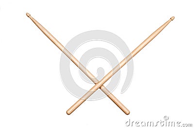 Two crossed drumsticks Stock Photo