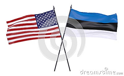 Two crossed flags Stock Photo