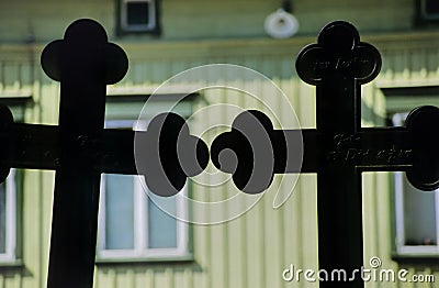 Two crosses in Rauma no.1 Stock Photo