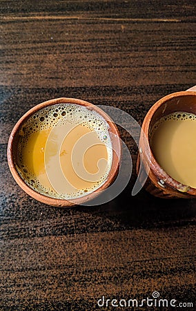 two cup of tea or coffee on table Stock Photo