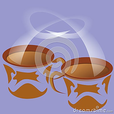 coffee for two Vector Illustration