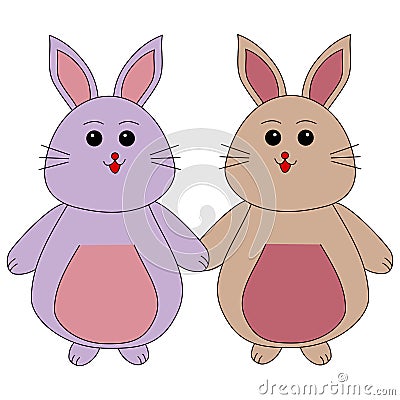 Two Cute bunnies Stock Photo