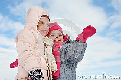 Two cute girl. Stock Photo