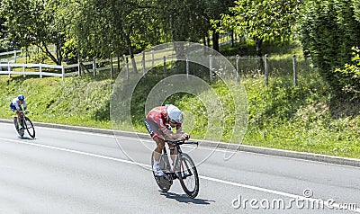 Two Cyclists Editorial Stock Photo