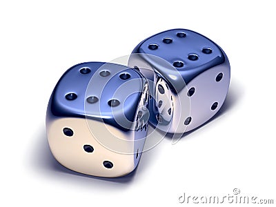 TWO DICE Stock Photo