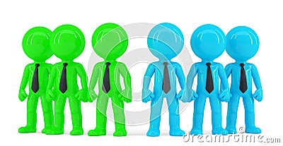 Two different business teams. Business concept Stock Photo