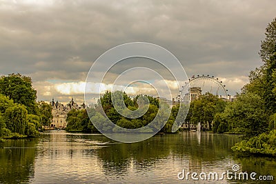 Two direction to city or London Eye Editorial Stock Photo