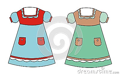 Two dresses Vector Illustration