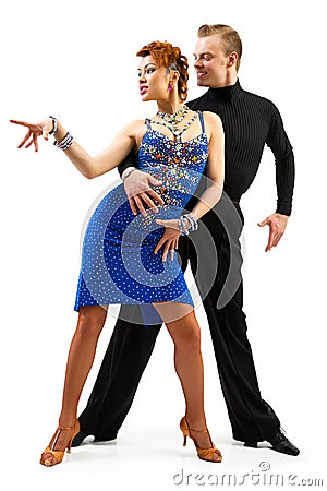 Two elegance dancers. Stock Photo