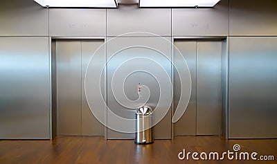 Two elevator doors Stock Photo