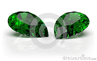 Two emeralds Stock Photo