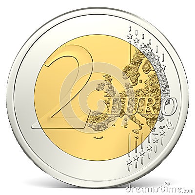 Two euro coin Stock Photo
