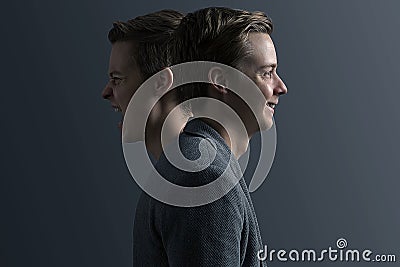 Two faces Stock Photo