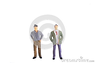 Two figurine model men Stock Photo