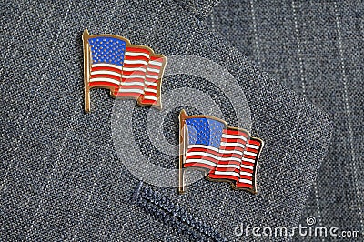 Two flag pins Stock Photo