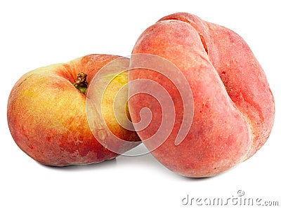 Two flat peach Stock Photo