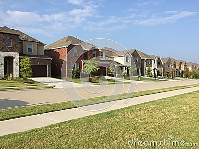 Two floors houses in suburban friendly community Stock Photo