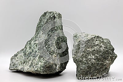 Two fragments of jadeite Stock Photo