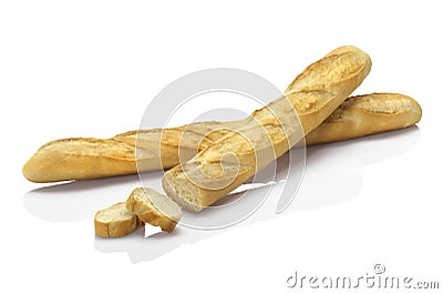 Two french baguettes Stock Photo