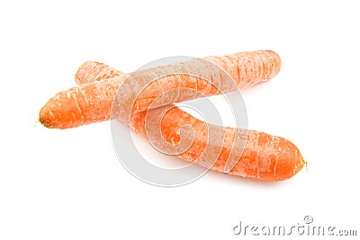 Two fresh orange carrot Stock Photo