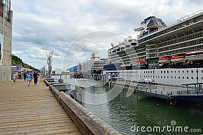 Juneau Cruise Port and Docks Editorial Stock Photo