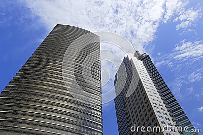 Two glass skyscrapers Stock Photo