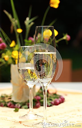 Two glasses of champagne Stock Photo